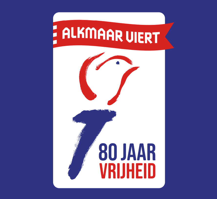 Logo 80 jaar Vrijheid met de tekst Alkmaar Viert